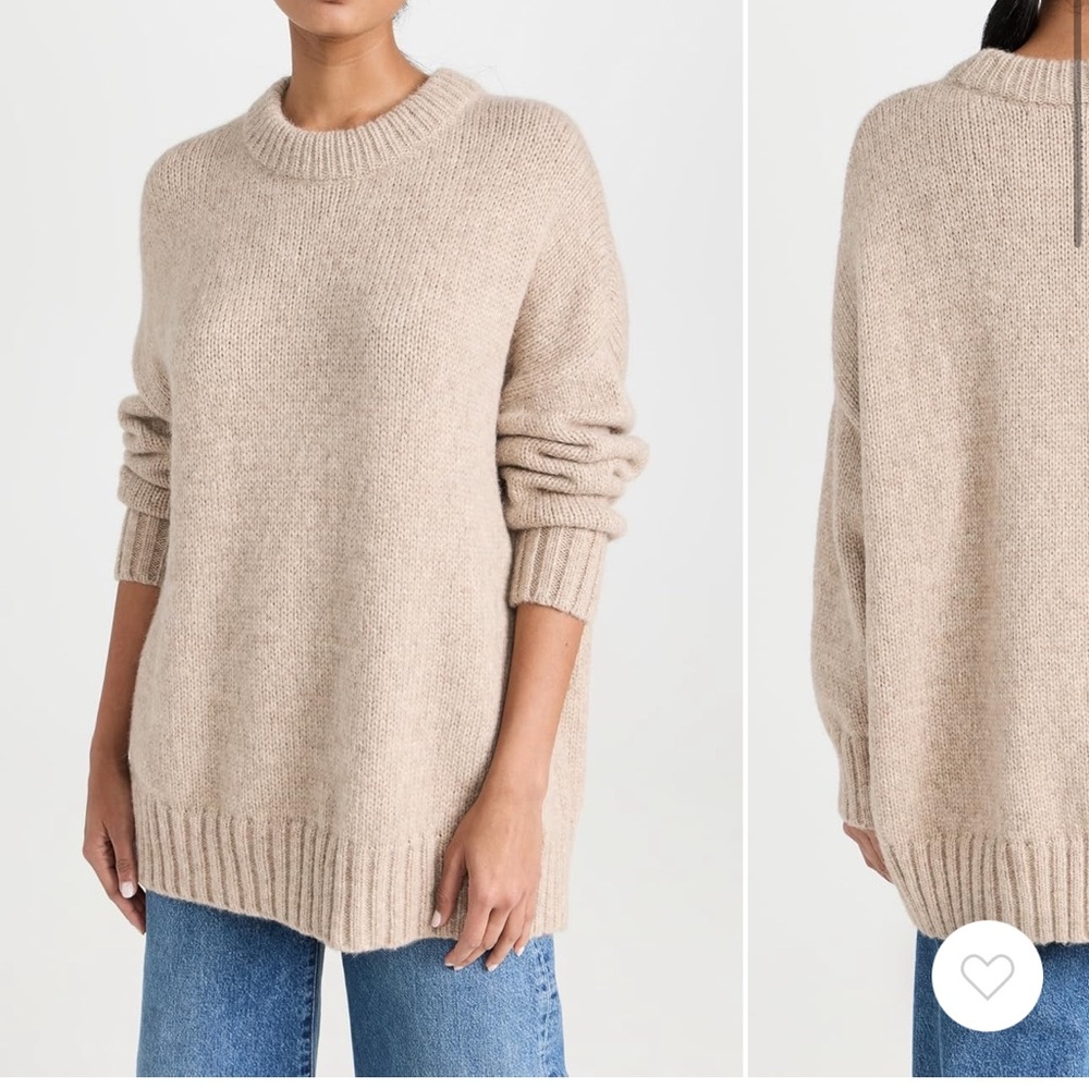 Jenni Kayne Taupe Crew Neck Sweater